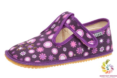 Beda slippers Violet Flower (with openings)